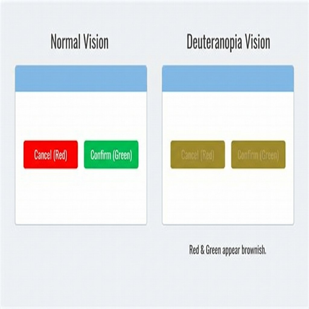 How Colorblind Users See Red and Green Buttons